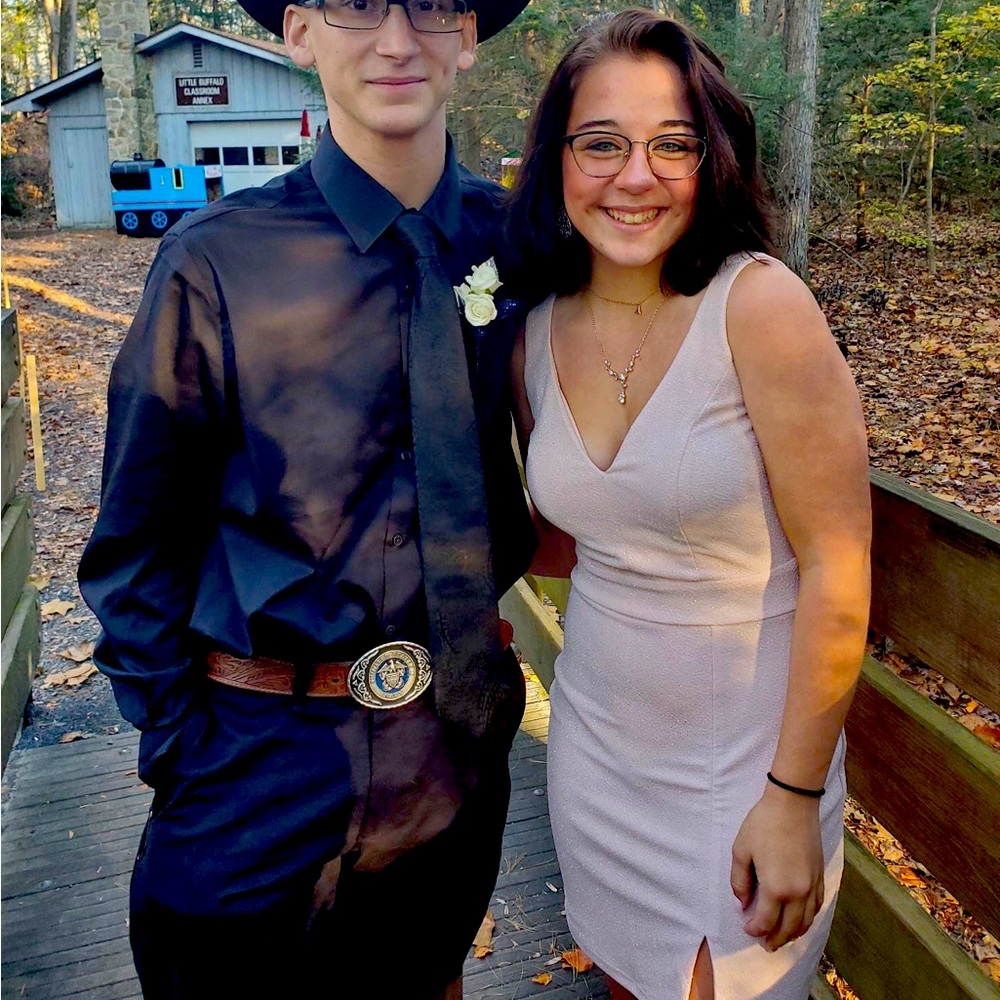 Cute baby pink dress.